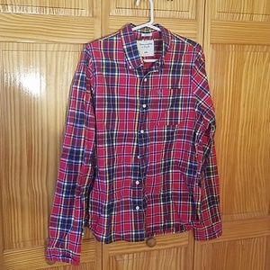 Plaid Button Down muscle shirt